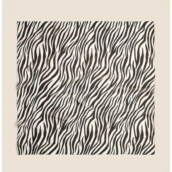 J.Crew Sheer Silk Scarf in Zebra Print - Picture 3 of 5